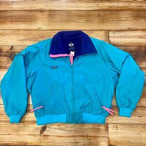 Vintage Columbia Bugaboo Ski Jacket Shell - Teal, Pink & Purple (80s/90s NEON)